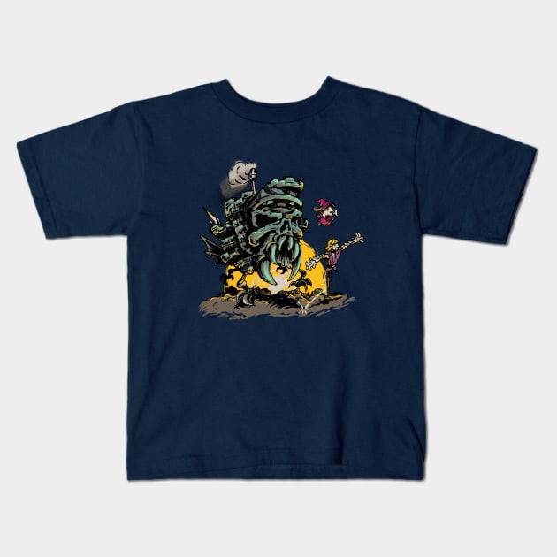 Moving Castle Grayskull Kids T-Shirt by dann